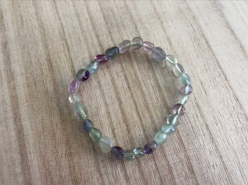 Pulsera Fluorita Arco Iris forma
